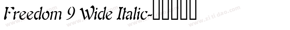 Freedom 9 Wide Italic字体转换